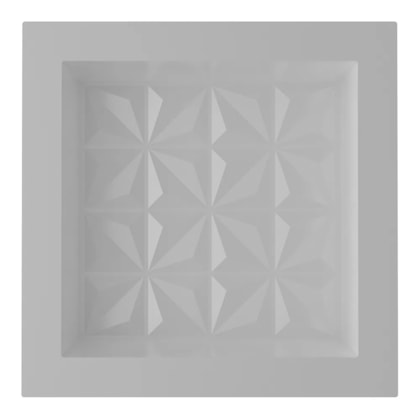 Nicho De Embutir De Plástico Fibra Vidro 3D Branco Astra 30x30x10cm