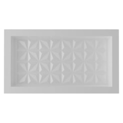 Nicho De Embutir De Plástico Fibra Vidro 3D Branco Astra 30x60x10cm