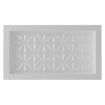 Nicho De Embutir De Plástico Fibra Vidro 3D Branco Astra 30x60x10cm