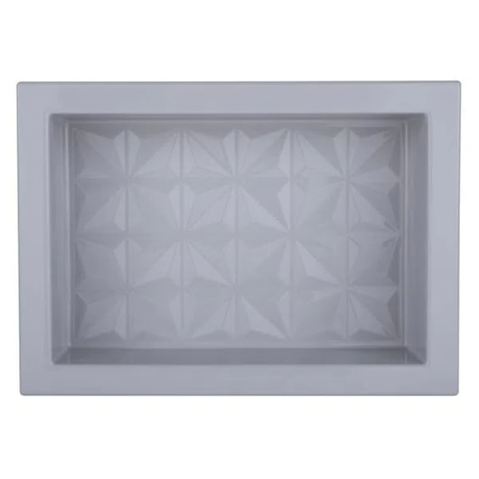 Nicho De Embutir De Plástico Fibra Vidro 3D Cinza Astra 30x45x10cm - Imagem principal - ae9d09a3-216d-4f86-9f6a-7e02f583f4bc