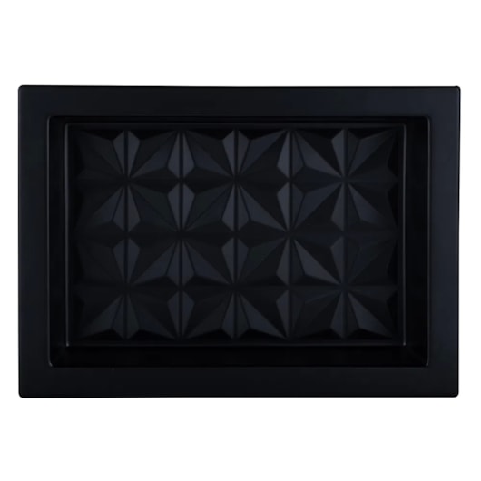 Nicho De Embutir De Plástico Fibra Vidro 3D Preto Fosco Astra 30x45x10cm - Imagem principal - e392552a-1f9c-4a6a-acff-9b5f231ba366