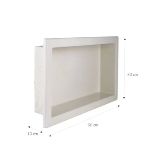 Nicho De Embutir De Plástico Fibra Vidro Bege Astra 30x60x10cm - Imagem principal - 2e8aa1f0-3b6c-4249-ba07-46e4afe889c9