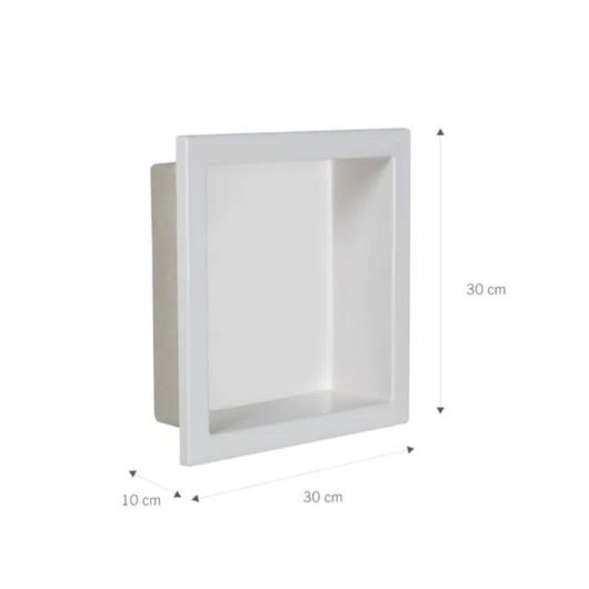 Nicho De Embutir De Plástico Fibra Vidro Branco Astra 30x30x10cm - Imagem principal - e94457da-d8d6-473f-91f1-bd34e18ac4d1