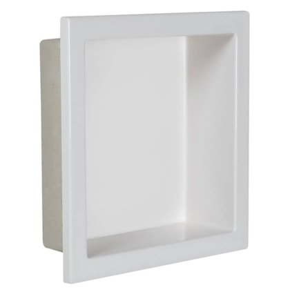 Nicho De Embutir De Plástico Fibra Vidro Branco Astra 30x30x10cm