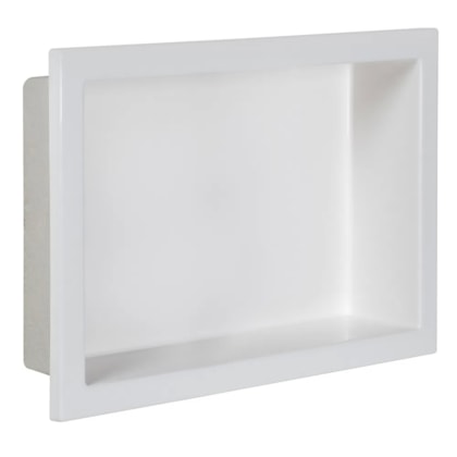 Nicho De Embutir De Plástico Fibra Vidro Branco Astra 30x45x10cm