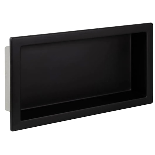 Nicho De Embutir De Plástico Fibra Vidro Pintado Preto Fosco Astra 30x60x10cm - Imagem principal - 6149e690-9e08-4287-bc5f-551e03e7c0e9