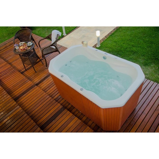 Ofurô De Gel Coat 2 Pessoas Zen Maggiore Luxo 165x100cm Com Aquecedor Astra - Imagem principal - 6732499a-3868-4864-a4ac-91759000819e