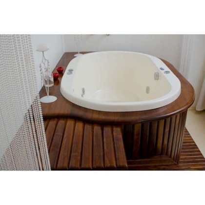 Ofurô Duplo Com Hidromassagem Heatiro Topline Ouro Fino 141x91cm