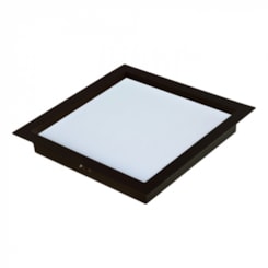 Painel De Led Comfort De Embutir 12W Quadrado Luz Neutra 4000K Preto Bivolt Avant