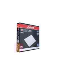 Painel De Led Pop Sobrepor 6500k 18w Bivolt Quadrado 1080 Preto Avant 22cm