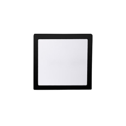 Painel Led Quadrado De Sobrepor 3000K Lys Preto Taschibra 12W