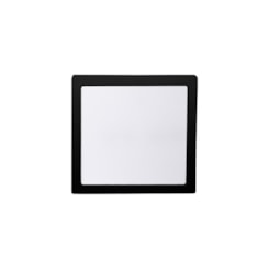 Painel Led Quadrado De Sobrepor 3000K Lys Preto Taschibra 18W