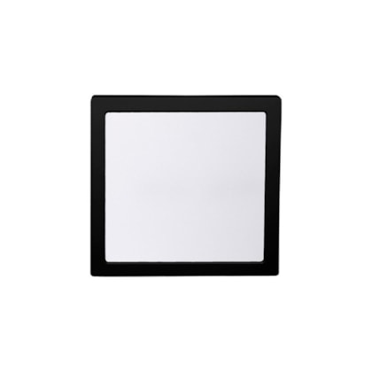 Painel Led Quadrado De Sobrepor 6500K Lys Preto Taschibra 18W