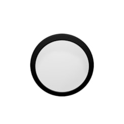 Painel Led Redondo De Sobrepor 6500K Lys Preto Taschibra 18W