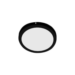 Painel Led Redondo De Sobrepor Lys 6500K Preto Taschibra 24W