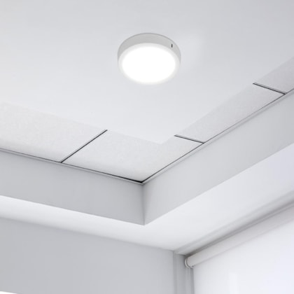 Painel Led Sobrepor Redondo Lys 6500K Branco Taschibra 18W