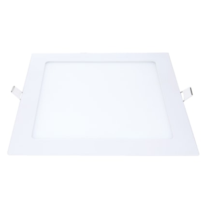 Painel Pop LED De Embutir Quadrado Plafon Em Alumínio Luz Branca 6500K Bivolt Avant 18W 22cm 