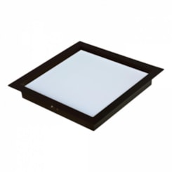 Painel Pop Led De Sobrepor 18w Quadrado 22 Preto Luz Amarela 3000k Avant