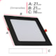 Painel Pop Led De Sobrepor 18w Quadrado 22 Preto Luz Amarela 3000k Avant - 799788db-322c-4a61-aedc-149cb5478f27