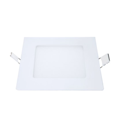 Painel Pop LED Plafon De Embutir 6W Quadrado 12cm Luz Amarela 3000K Bivolt Avant