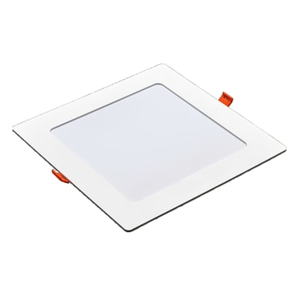 Painel Pop LED Plafon De Embutir Em Poliestireno Super Leve 18W Quadrado 22cm Luz Branca 6500K Bivolt Avant