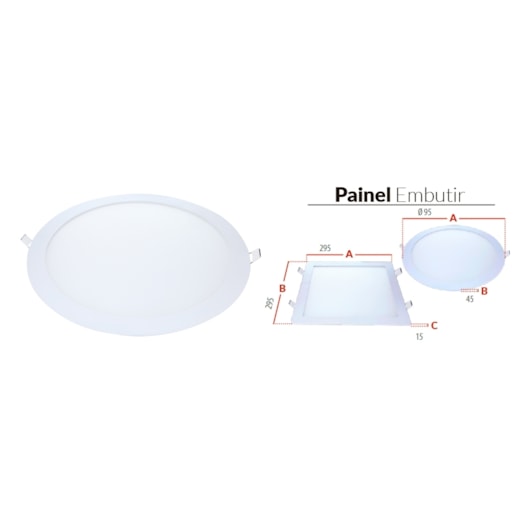 Painel Pop LED Plafon Inteligente de Embutir Smart Wi-Fi NEO 24W Redondo 30cm Luz Dimerizavel Amarela-Branca Bivolt Avant - Imagem principal - 93a996e3-20fa-4807-a6d7-6000bfcefdd6