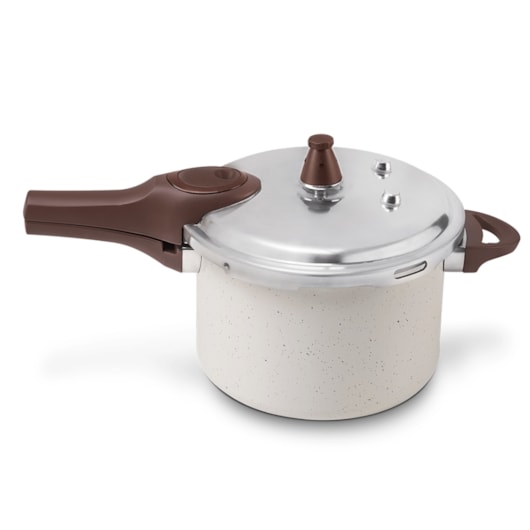 Panela de Pressão Com Indução Pressure 4,2 Litros Vanilla Brinox - Imagem principal - 809cf67b-7228-4ba7-a83e-c6928d2c0cb2