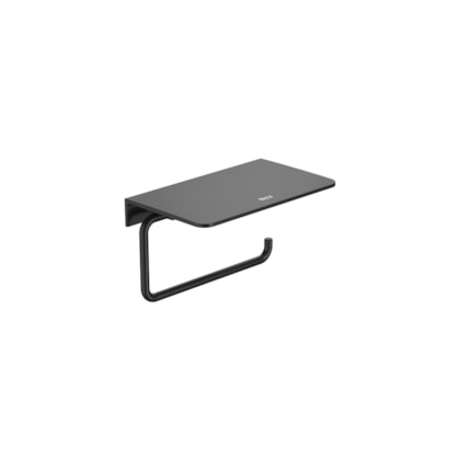 Papeleira Com Suporte Hotels Black Matte Roca