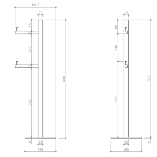 Papeleira De Chão Dupla Kr720 Branco Matte Kromma - Imagem principal - 6688ec2f-a2a9-40ee-84f9-bc1f9089e14c