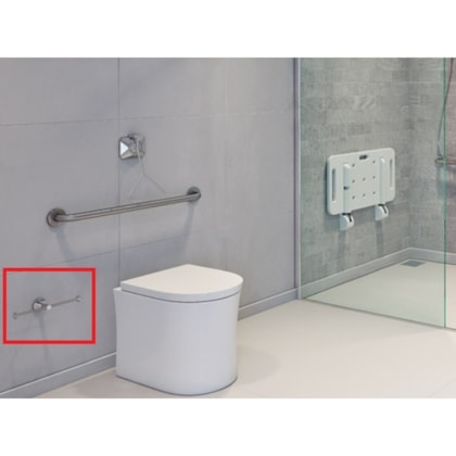 Papeleira Dupla de Parede Cromada Hotel Docol