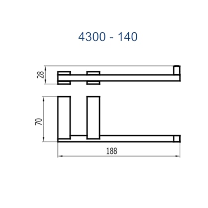 Papeleira S/ Cobertura Quartzo 4300 Bk140 Preto Fosco Fani Metais