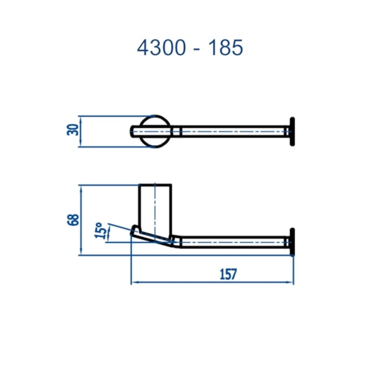 Papeleira Sem Cobertura 4300 Lunna 185 Champanhe Fani - Imagem principal - d837cb92-d43c-4bc4-8862-b9f27643281b