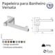 Papeleira Sem Cobertura Para Banheiro Versata 120 Cromado Fani - 11a01f00-7a2f-4715-9631-4622e7e886bc