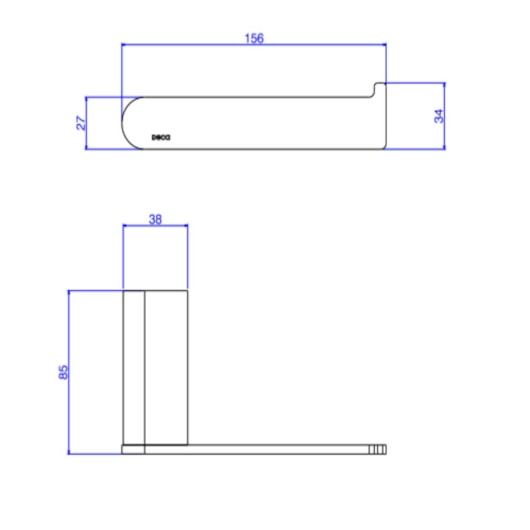 Papeleira Versa Black Noir Deca - Imagem principal - 8182fc41-a599-4e09-a87d-6ec04a0bd3b2