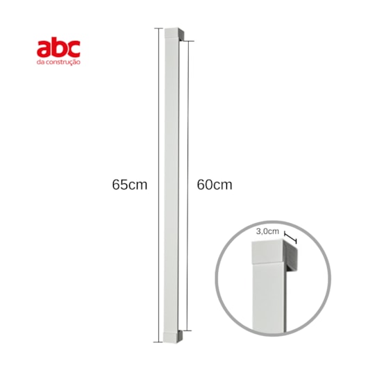 Par De Puxadores Berlim Inox Escovado Pado 60cm - Imagem principal - 5f0c7b01-f848-4c6e-bd75-c892c598ea7f