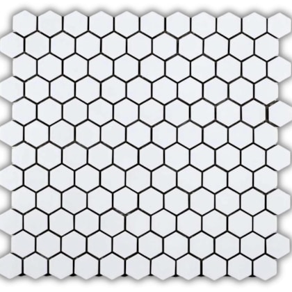 Pastilha de Porcelana Hexagonal Atlas M-6249 Ártico 4,79x4,79cm