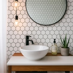 Pastilha de Porcelana Hexagonal Atlas M-6249 Ártico 4,79x4,79cm