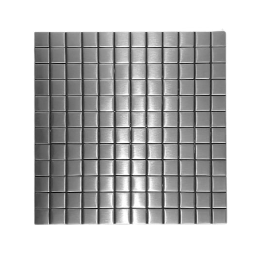 Pastilha Junta Padrão Prata Escovada Mozaik 2x2cm - Imagem principal - 8729a7aa-fccd-4774-8b37-bc9df51c15c7