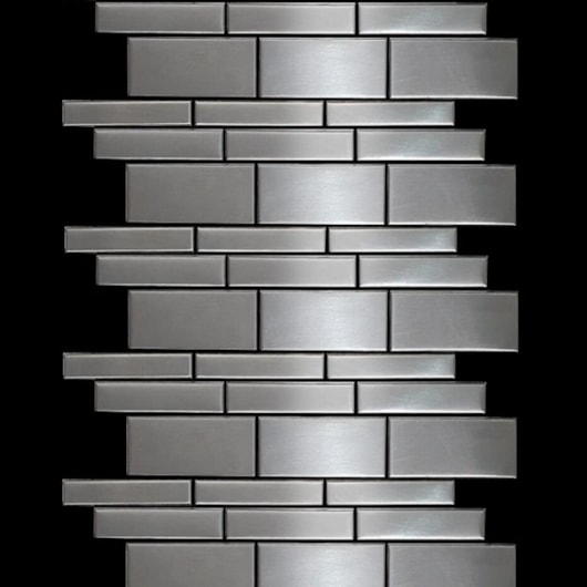 Pastilha Junta Seca Prata Escovada Mozaik 5x5cm - Imagem principal - 38a64221-ba0e-4a32-bce4-f5fd45204768