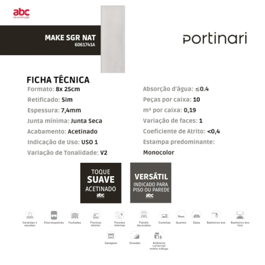 Pastilha Portinari Make Sgr Natural 4,8x40cm Bold - Imagem principal - 7c298eb7-5d98-4a8c-a85a-ddade9d1873c