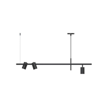 Pendente Barão Mr16 3x Preto Fosco Taschibra