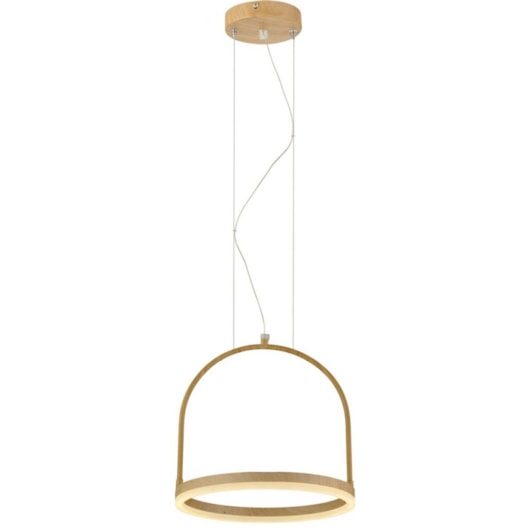 Pendente Cage Aluminio Luz Amarela 3000k Luz Amendôa 300mm 12w Bivolt Ø30cm Avant - Imagem principal - f60694a9-8091-4781-934d-d33235fec6ae