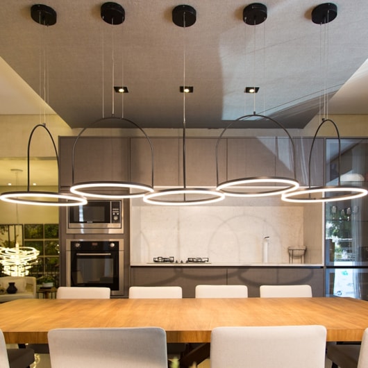 Pendente Cage Preto Fosco 20w 3000k Led Bivolt Emissão De Luz Amarela Ø50cm Avant - Imagem principal - 15bea68f-96f0-44e1-af0a-a03e9d22e1cf