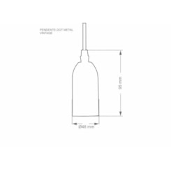 Pendente Dot Metal Vintage Amadeirado Taschibra