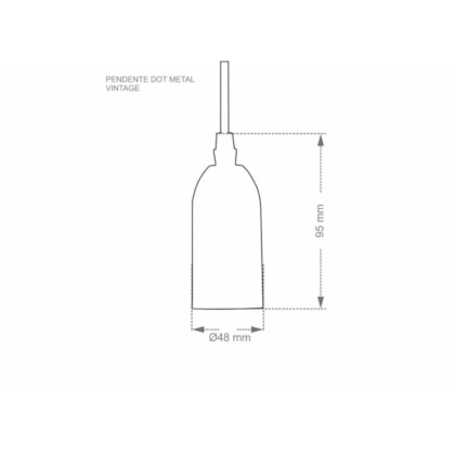 Pendente Dot Metal Vintage Amadeirado Taschibra