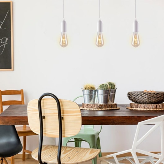 Pendente Dot Metal Vintage Branco Taschibra - Imagem principal - 9c519750-5add-45f2-84e6-ece3c73ab603