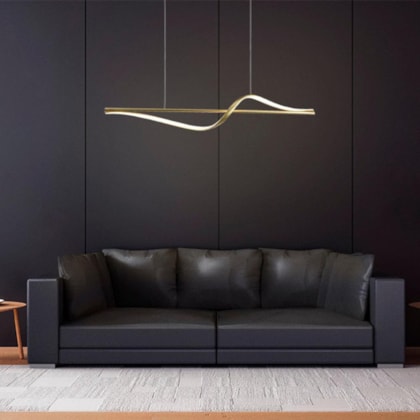 Pendente Led Coaster 20W 3000K Ouro Taschibra