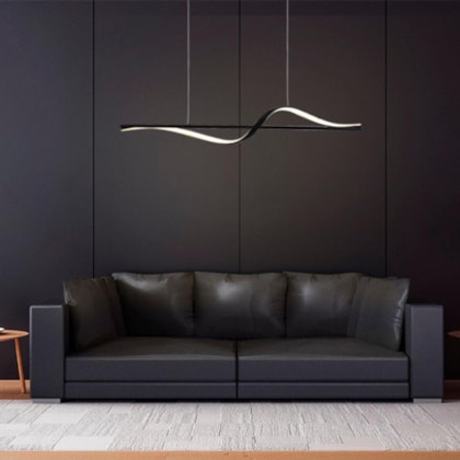 Pendente Led Coaster 20W 3000K Preto Taschibra