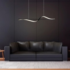 Pendente Led Coaster 20W 3000K Preto Taschibra