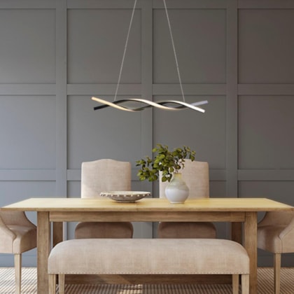 Pendente Led Paris 3000K 18W Preto Taschibra